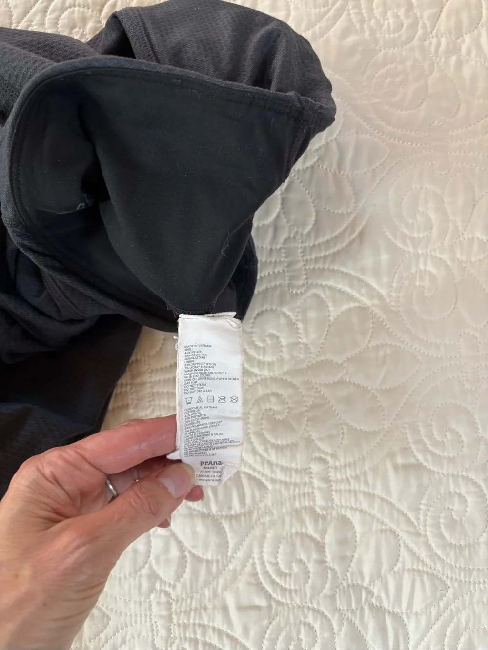 Prana Misty Capri Leggings in Charcoal